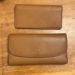 Coach wallet and check book holder